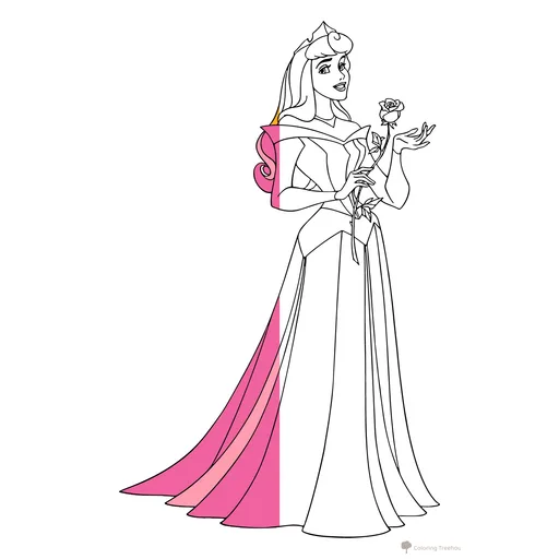 Sleeping Beauty Aurora Coloring Pages