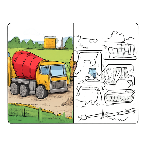 Páginas para colorear de maquinaria de construcción