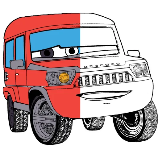 Cars and Cars 2 Coloring Pages for Boys