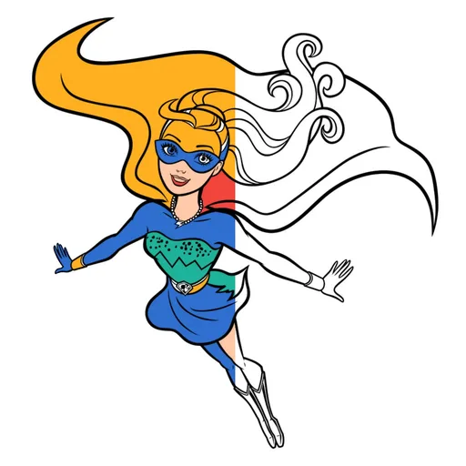 Barbie in Princess Power Coloring Pages