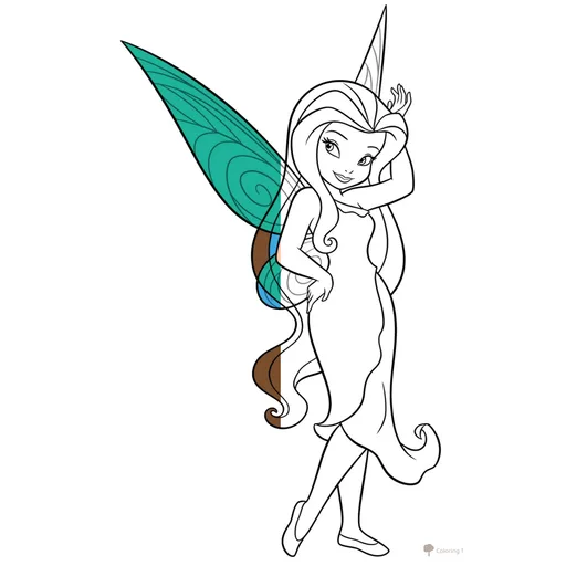 Tinker Bell and Other Disney Fairies Coloring Pages