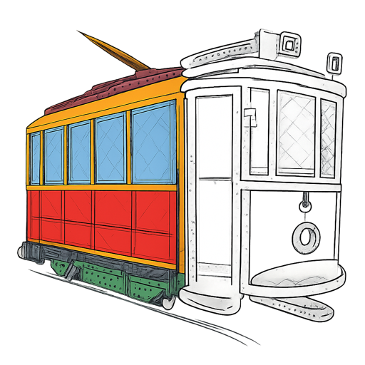 Tram Coloring Pages