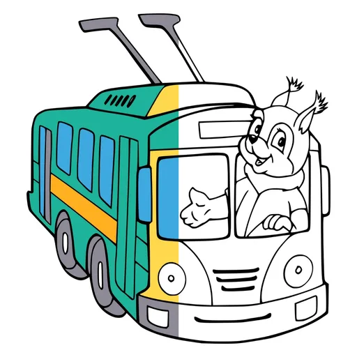 Trolleybus Coloring Pages