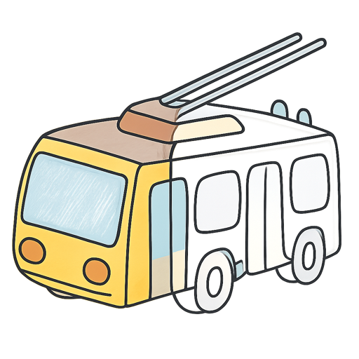 Trolleybus Coloring Pages