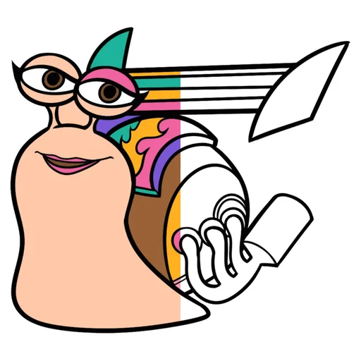 Turbo the Snail Coloring Pages