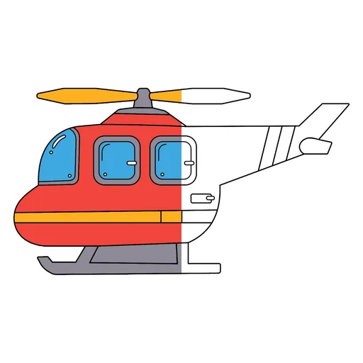 Helicopter Coloring Pages