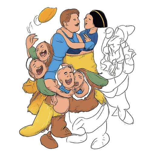 Blancanieves — páginas para colorear