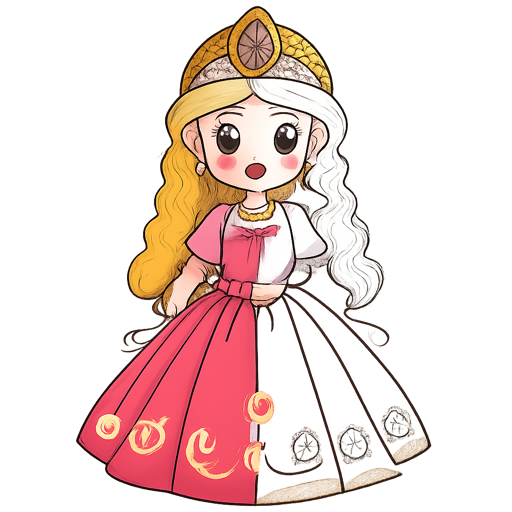 雪姑娘(Снегурочка)着色页