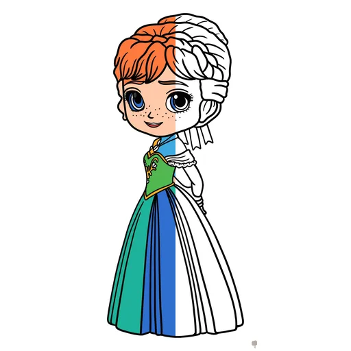 Anna Coloring Pages from Frozen