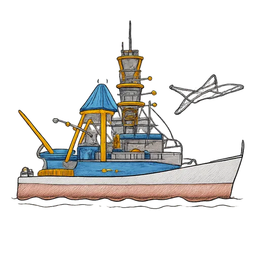 Warship Coloring Pages