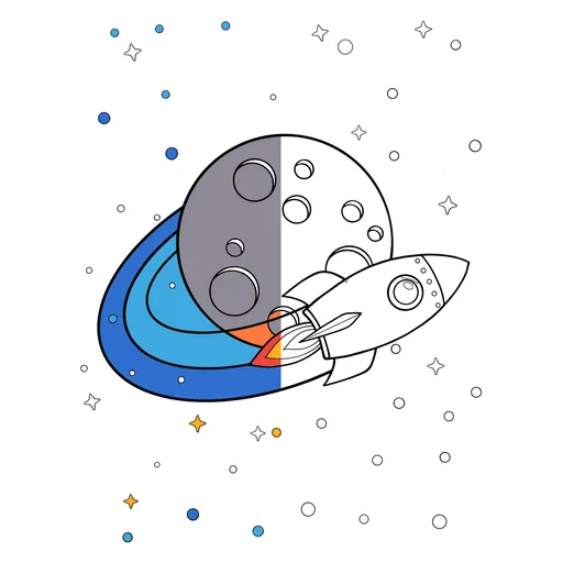 Moon Coloring Pages
