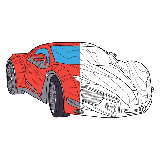 Race Car and Sports Car Coloring Pages