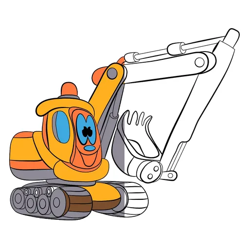 Excavator Coloring Pages