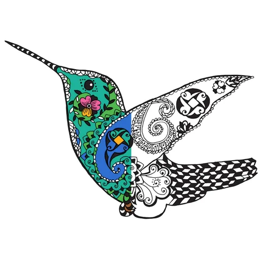 Advanced Animal, Bird, Fish, and Insect Coloring Pages