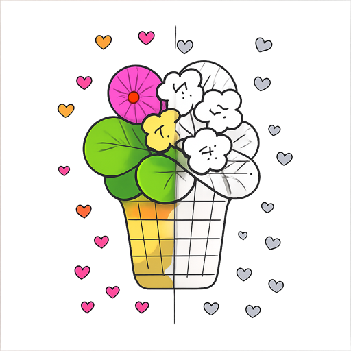 花卉涂色页
