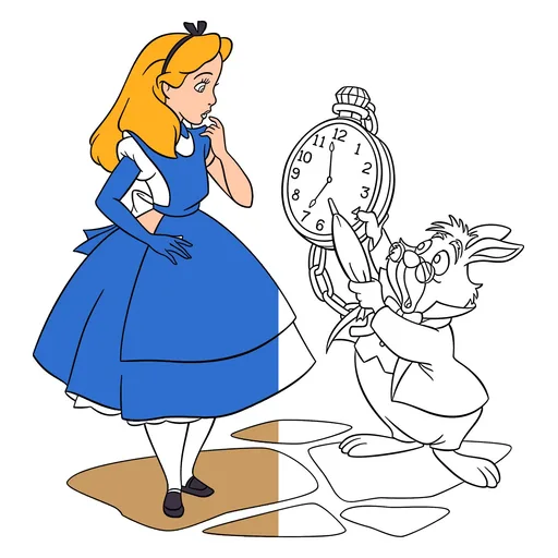 Alice in Wonderland Coloring Pages
