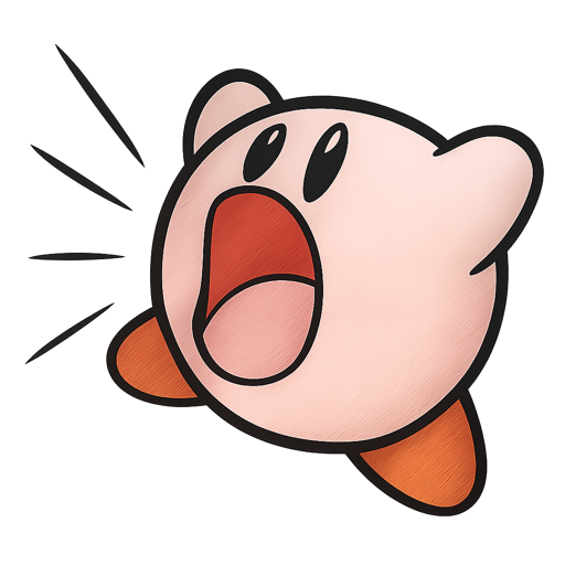 Kirby（可爱小粉球）着色页
